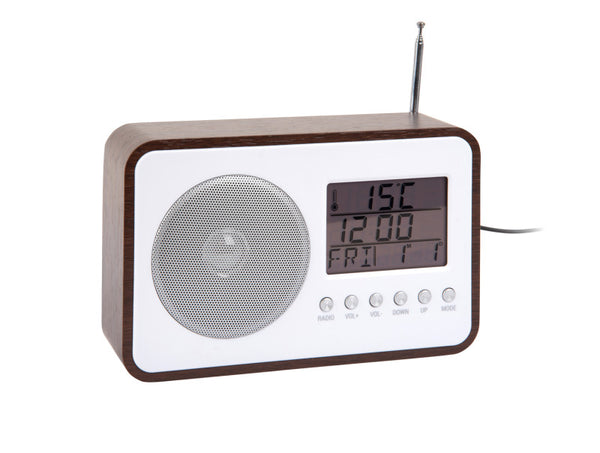 Alarm Clock FM Radio | Dark Wood
