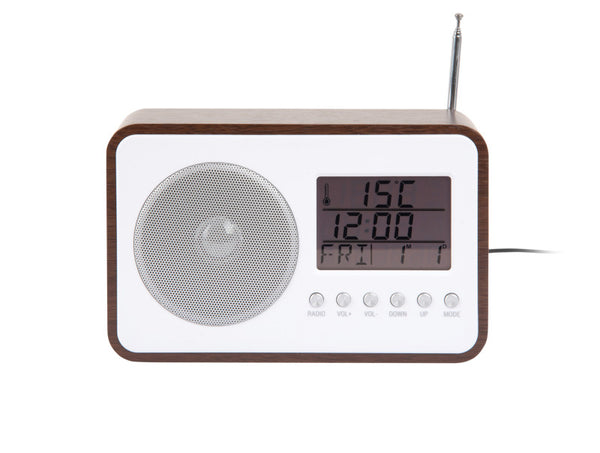 Alarm Clock FM Radio | Dark Wood