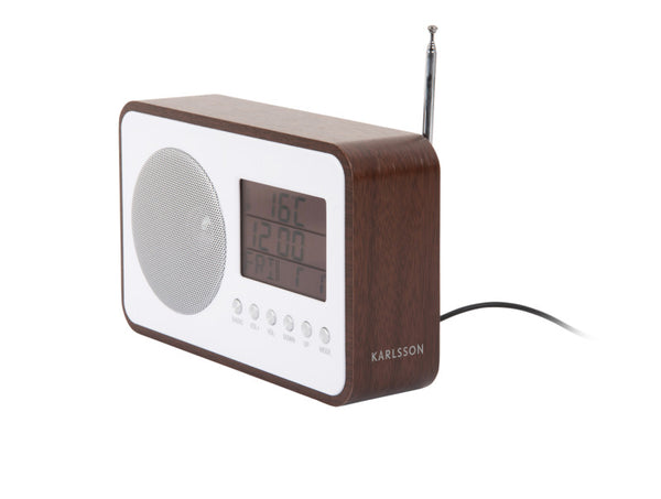 Alarm Clock FM Radio | Dark Wood