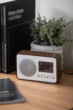 Alarm Clock FM Radio | Dark Wood