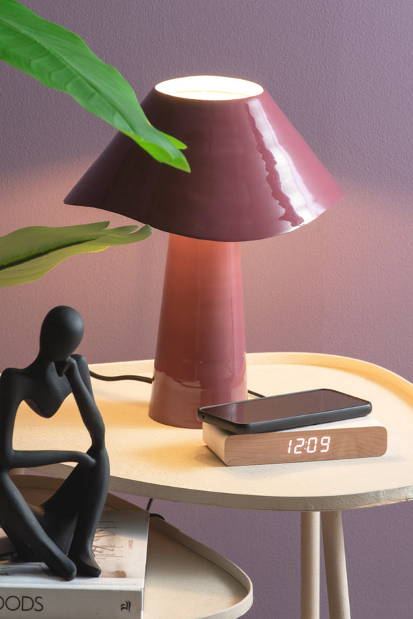 Alarm Clock Retro Flat LED | White