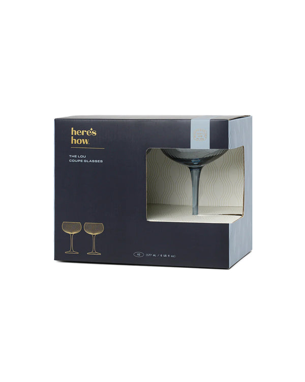 The Lou Coupe Glass | Set of 2 Blue