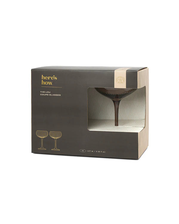 The Lou Coupe Glass | Set of 2 Smoke