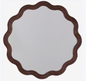 Specchio Onde Rovere scuro | Rotondo diam.80