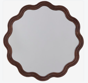 Specchio Onde Rovere scuro | Rotondo diam.80