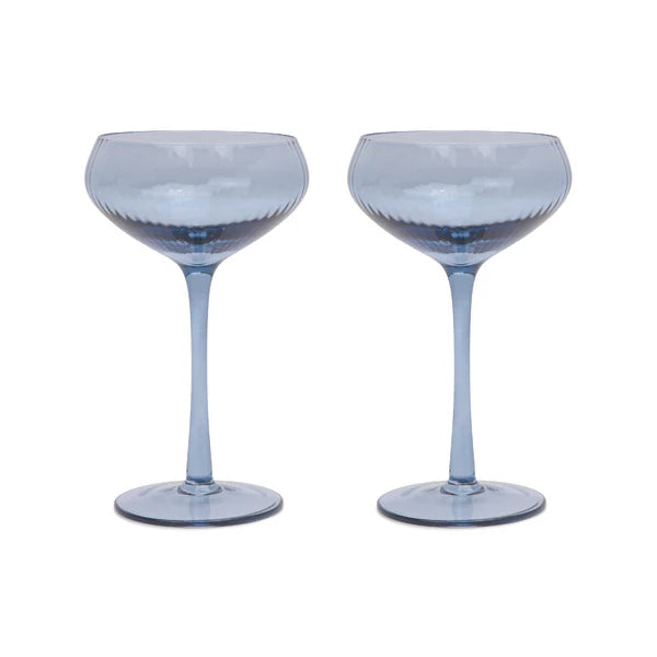 The Lou Coupe Glass | Set of 2 Blue