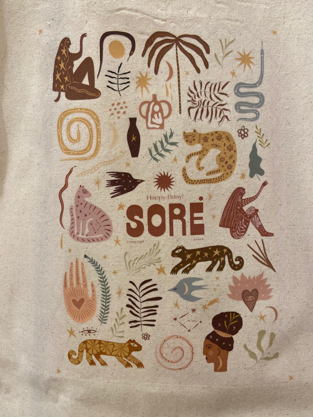 TOTE BAG SORÈ "HAPPY BDAY" - 40x42