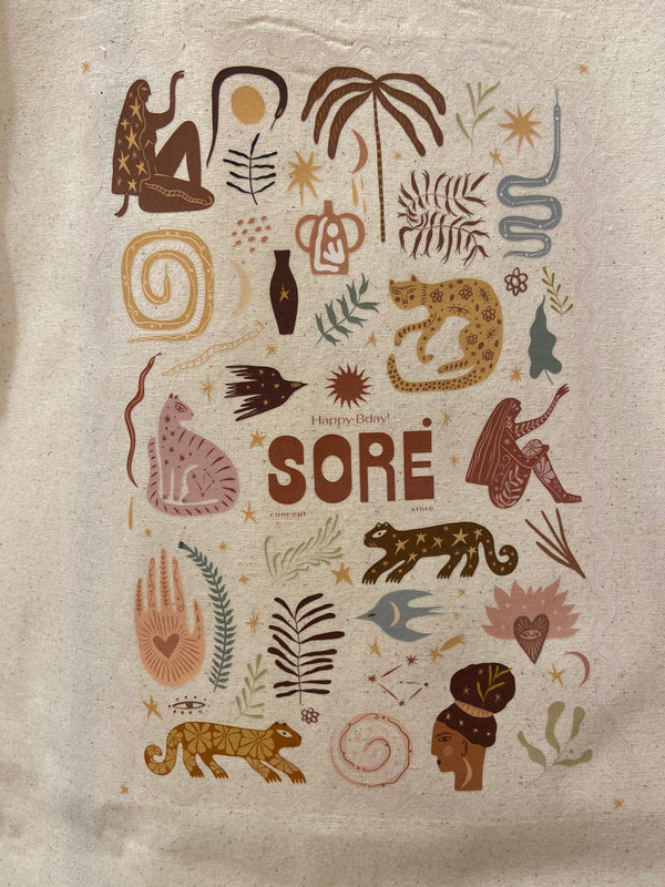 TOTE BAG SORÈ "HAPPY BDAY" - 40x42