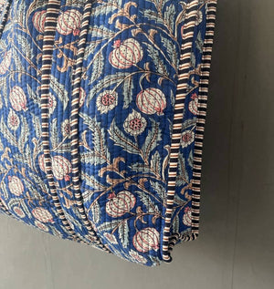 Borsa Trapuntata | Fiori Blu