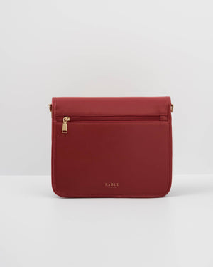 Cartella Burgundy con interno floreale