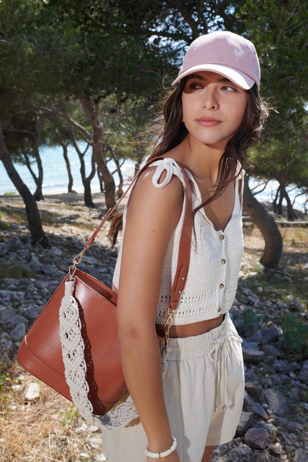 Cappello Rosa con Palma