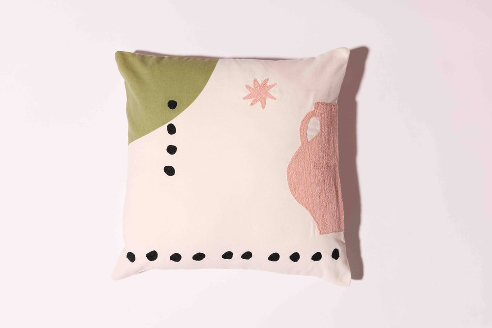 Cuscino Intero | Brocca e dettagli Kaki