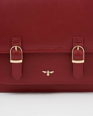 Cartella Burgundy con interno floreale
