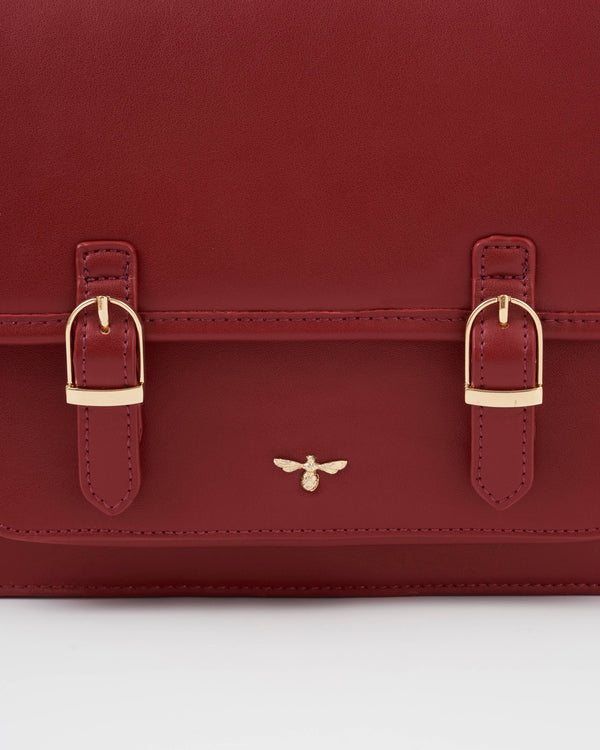 Cartella Burgundy con interno floreale