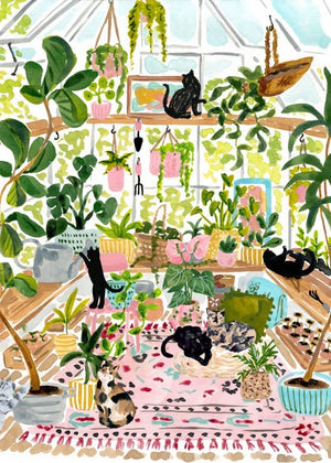 Puzzle Chats botanistes | 500 Pezzi