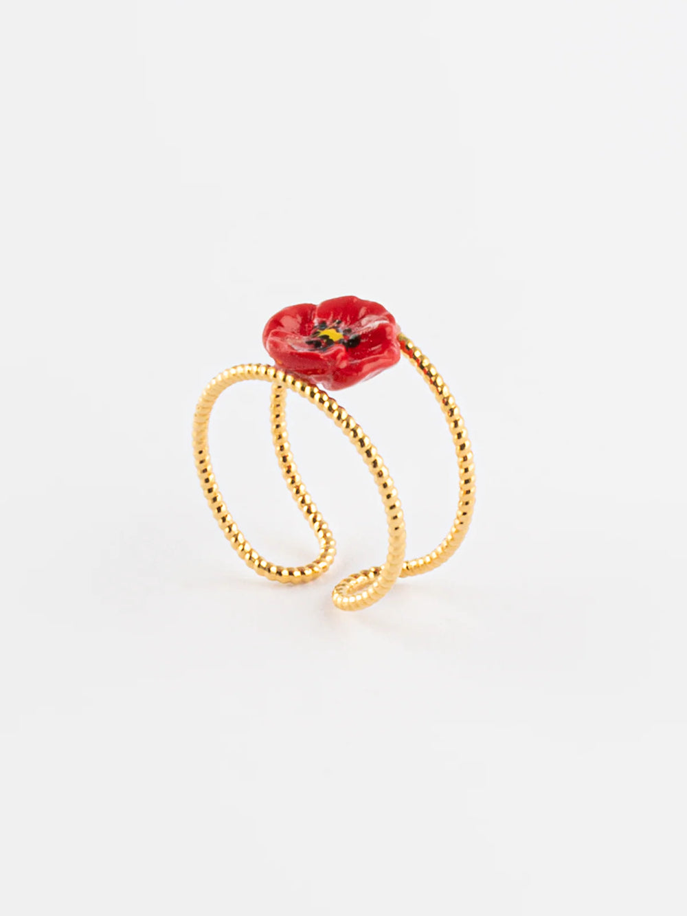 Doppio anello bubble | Papavero