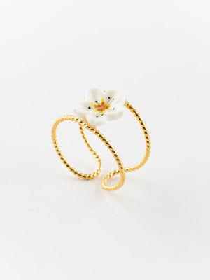 Doppio anello bubble | Fiore