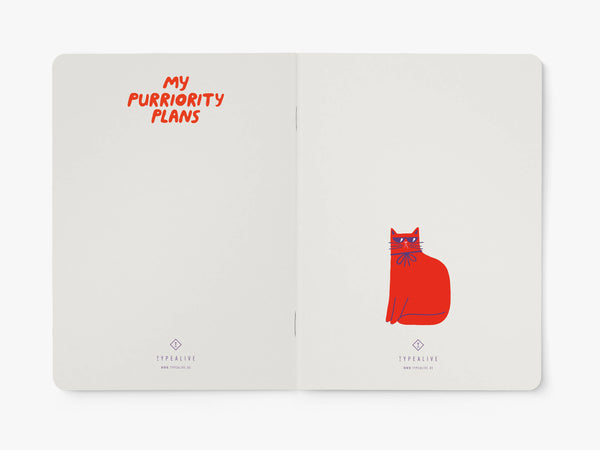 Quaderno A5 | My purriority plans