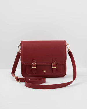 Cartella Burgundy con interno floreale