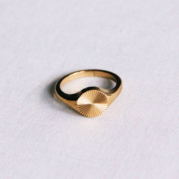 Anello | Acciaio inossidabile con stampa decorata — oro