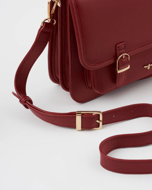 Cartella Burgundy con interno floreale