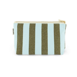 Pochette | Sofia | Righe Acqua Oliva