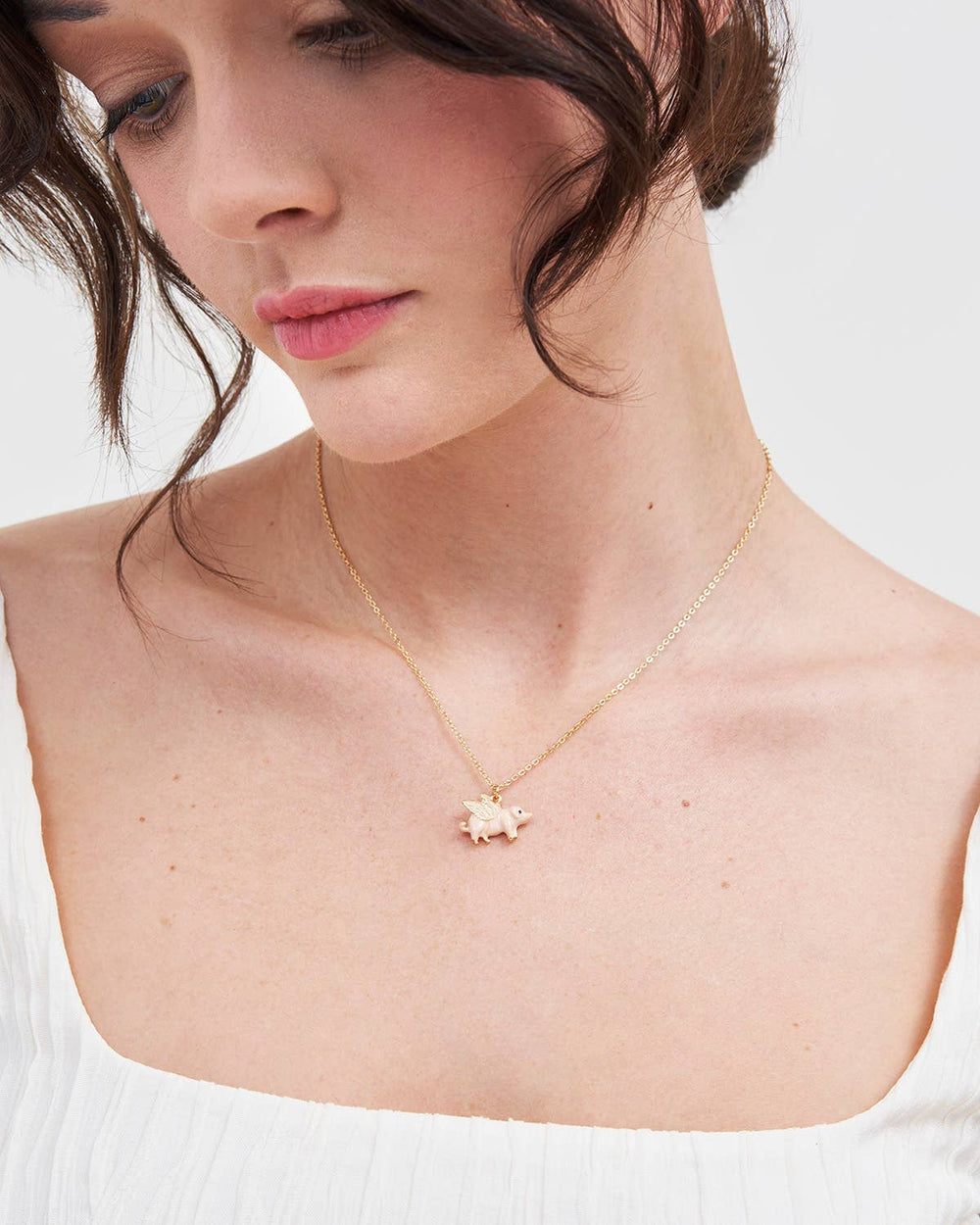 Collana | Maialino con le ali