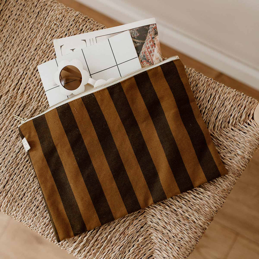 Pochette | Lili | Righe Nero Cumino