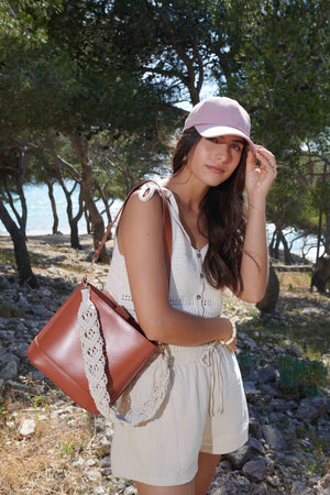 Cappello Rosa con Palma