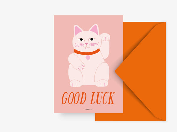 Cartolina A6 | Lucky cat