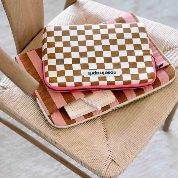 Custodia per Laptop | Octave | Righe Caramello Fragola