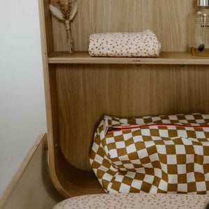 Beauty Case | Scacchi Caramello Bianco