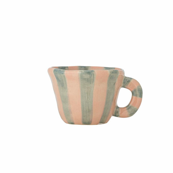 Mini Tazza Nini | Righe rosa e verdi