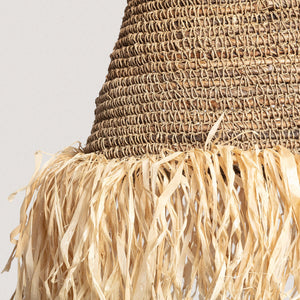 IUTA BIG | Lampadario in corda rattan e iuta artigianale