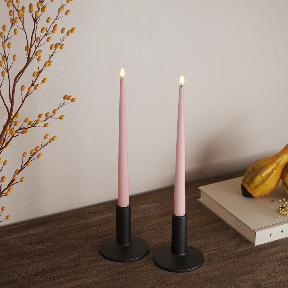CANDELE LED | Coppia di Candele Led Luxury Homeart | Shiny Dinner Candle h.28 - medium size