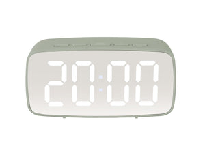 Alarm Clock Mirror LED Oval | Jungle Green