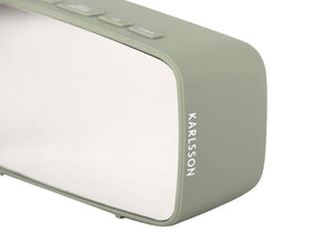 Alarm Clock Mirror LED Oval | Jungle Green