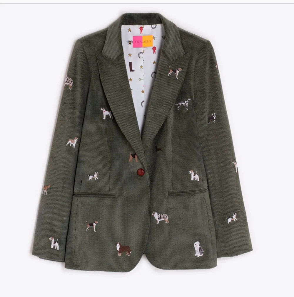 Blazer in Velluto Verde