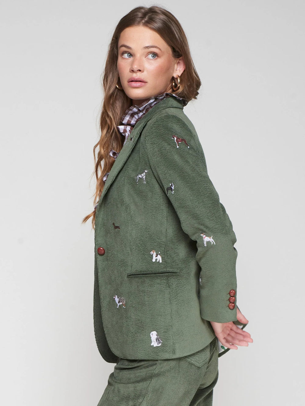 Blazer in Velluto Verde