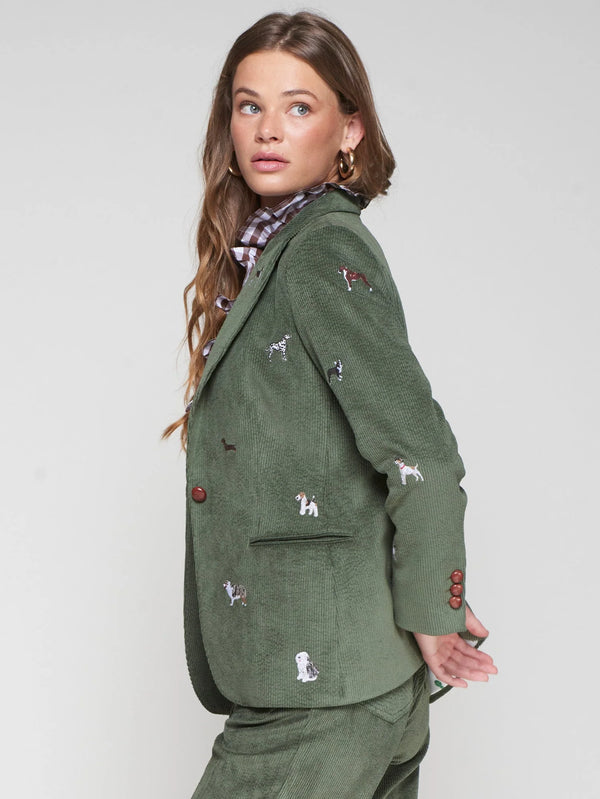 Blazer in Velluto Verde
