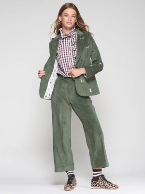 Blazer in Velluto Verde