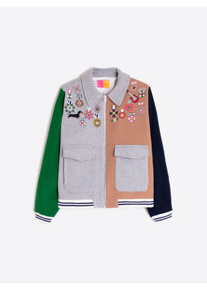 Bomber in Misto Lana multicolor