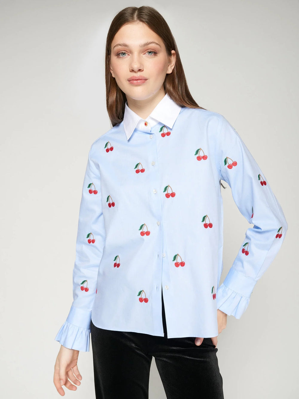 Camicia in Cotone con Ciliegie