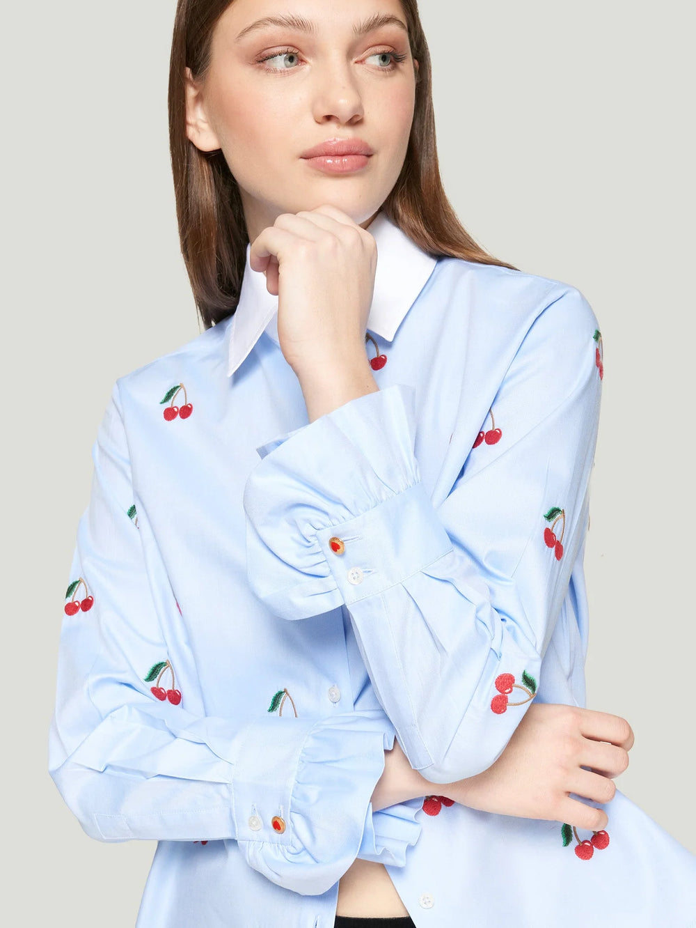 Camicia in Cotone con Ciliegie