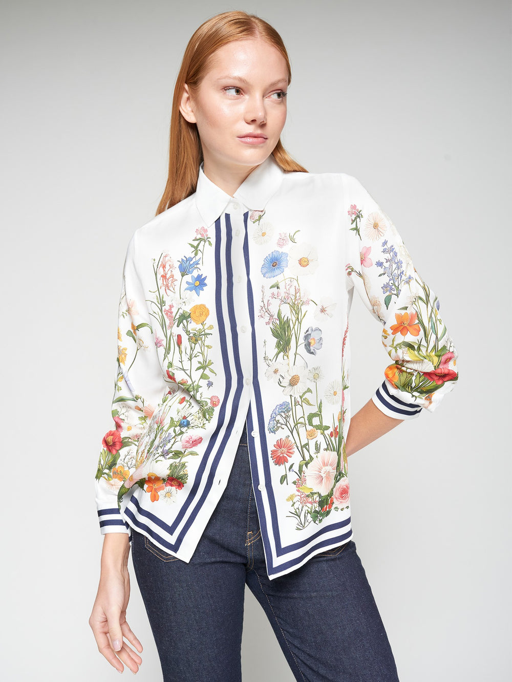 Camicia in Viscosa con Fiori