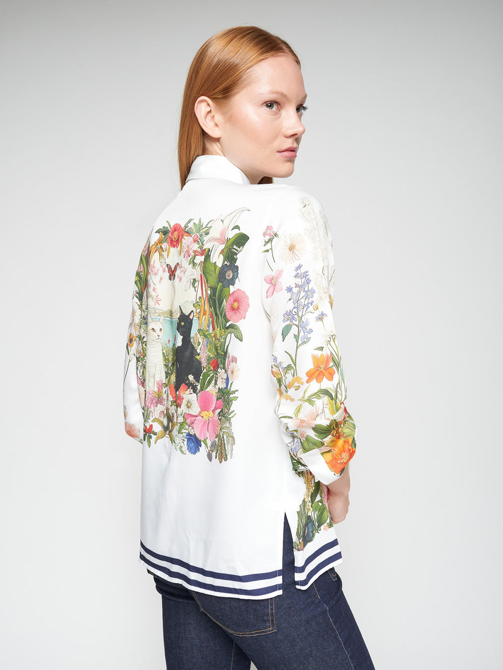 Camicia in Viscosa con Fiori