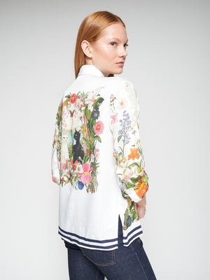 Camicia in Viscosa con Fiori