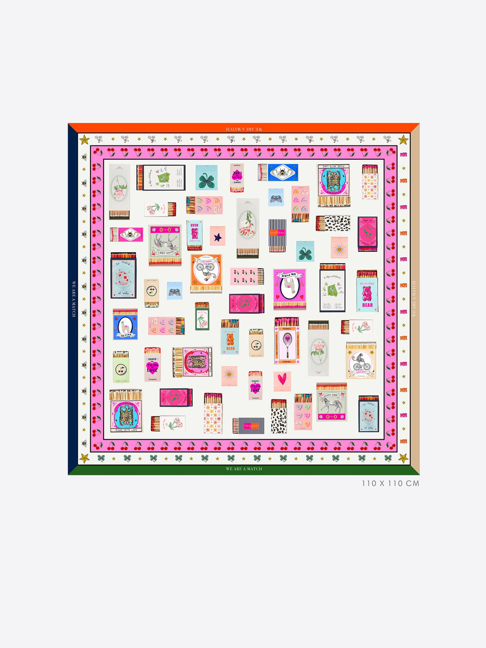 Foulard in Seta con Fiammiferi