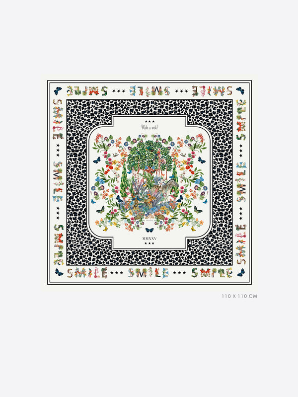 Foulard in Seta Flora e Fauna