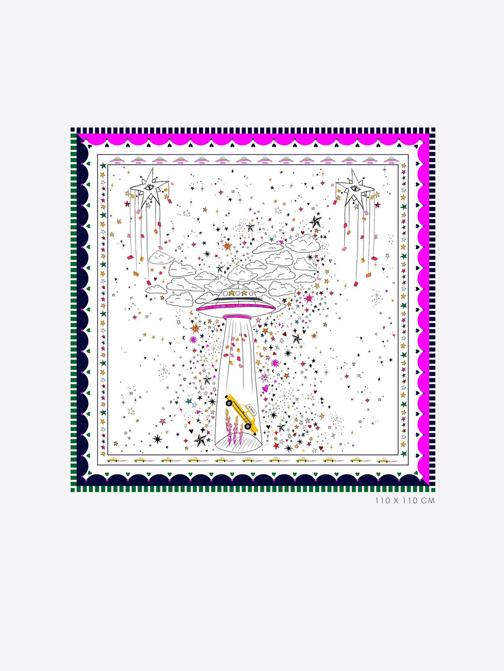 Foulard in Seta con Ufo